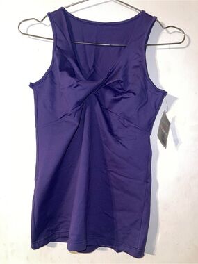 NWT So Danca Twist-Front Purple Tank Top-XL